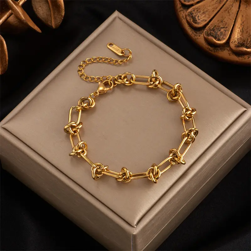 Gold Plated Chain Necklace & Bracelet Set for Men - Image 26