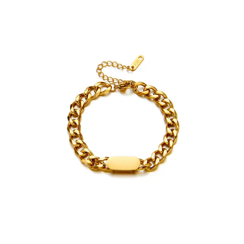 Gold Plated Chain Necklace & Bracelet Set for Men - Image 7