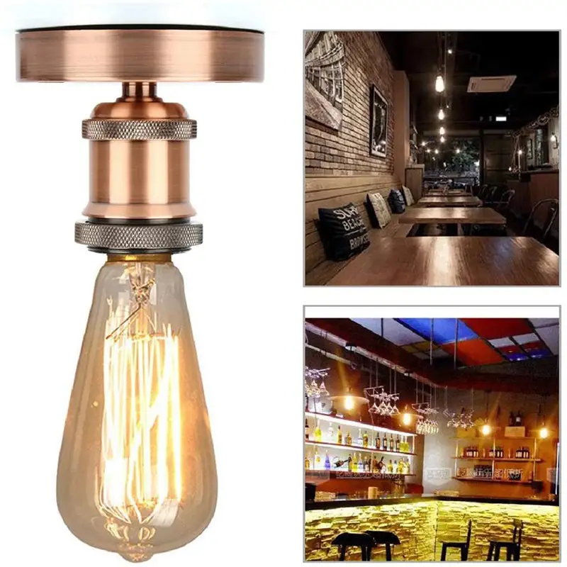 E27 Screw Lamp Base 15.5cm Black — feature 2