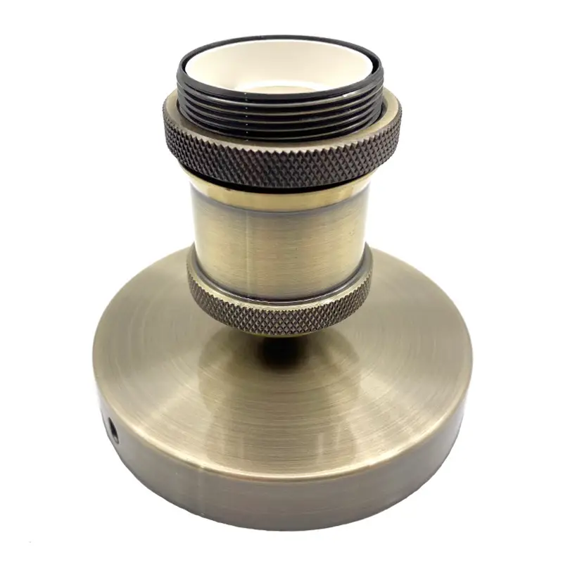 E27 Screw Lamp Base 15.5cm Black