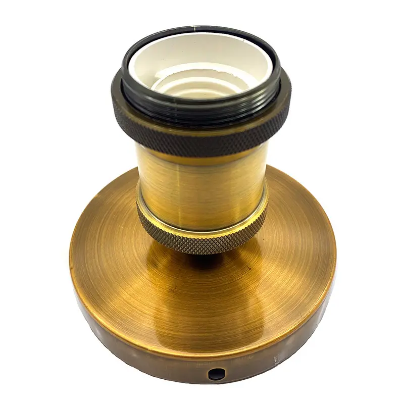 E27 Screw Lamp Base 15.5cm Black