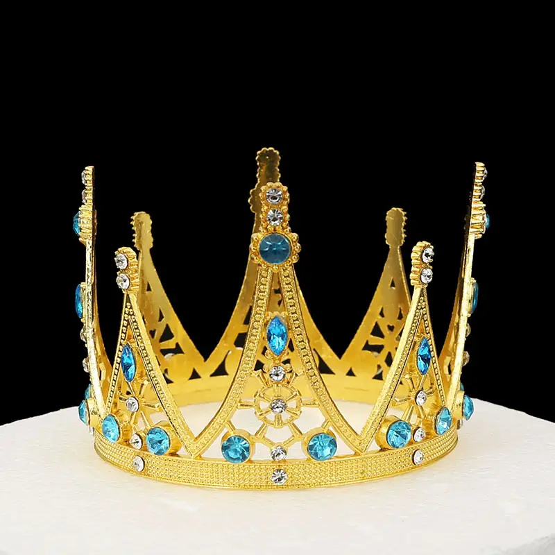 Gold Baroque Crown for Girls & Boys Birthday Decoration - Image 4