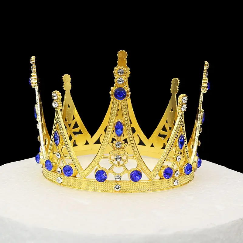 Gold Baroque Crown for Girls & Boys Birthday Decoration - Image 5