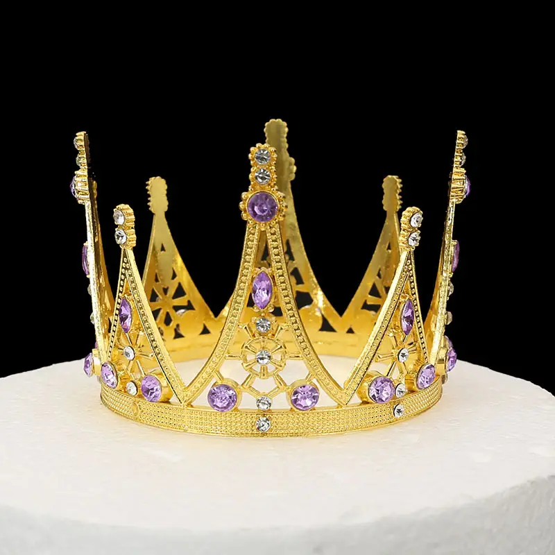 Gold Baroque Crown for Girls & Boys Birthday Decoration - Image 6
