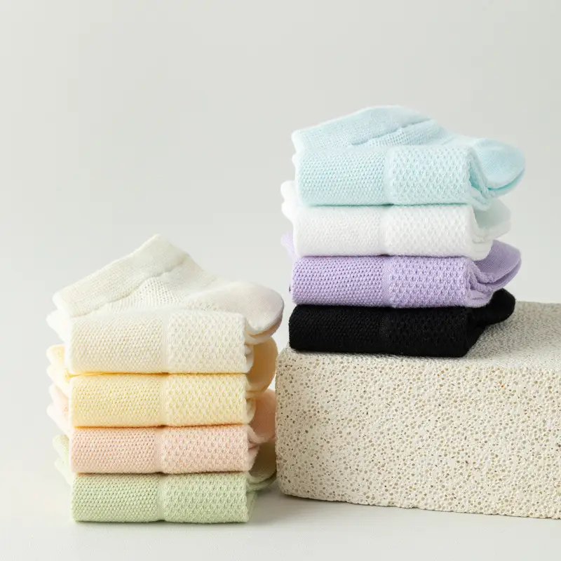 Mesh Socks Women's Socks Summer Thin Cotton Socks Short Tube Deodorant Breathable Sweat-Absorbent Shallow Mouth Comfortable Women's Socks Wholesale