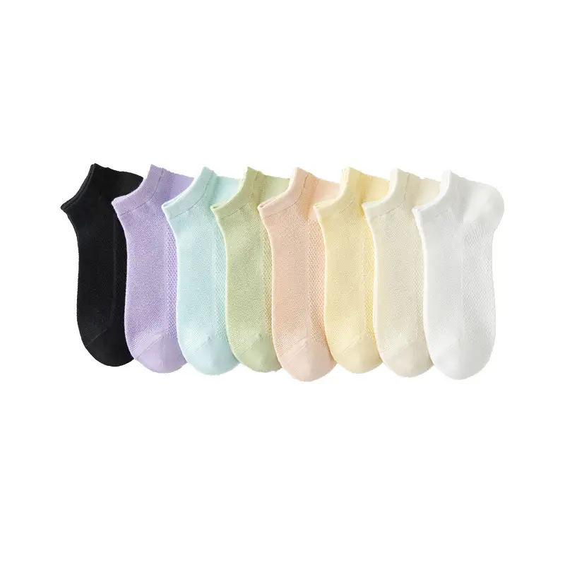 Mesh Socks Women's Socks Summer Thin Cotton Socks Short Tube Deodorant Breathable Sweat-Absorbent Shallow Mouth Comfortable Women's Socks Wholesale
