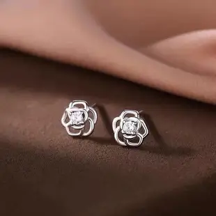 S999 Foot Silver Panda Earrings Female Korean Japanese Style Cute Small All-match Cartoon Free Earrings Source Factory — feature 17