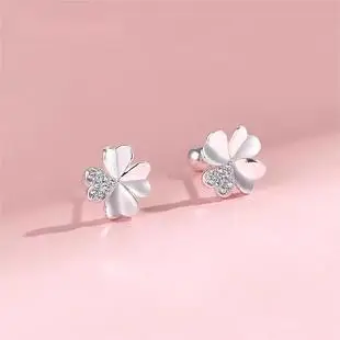 S999 Foot Silver Panda Earrings Female Korean Japanese Style Cute Small All-match Cartoon Free Earrings Source Factory — feature 29