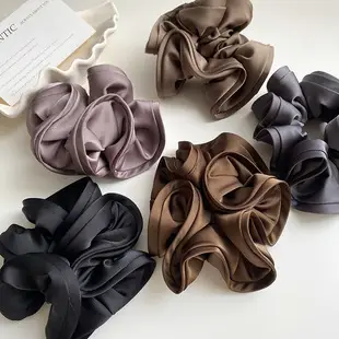 Black Silk Bow Clip for Women High Ponytail Hairpin — feature 3