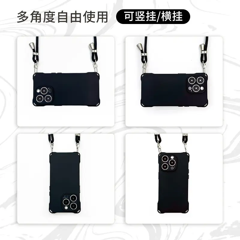 Iphone17 Four-Corner Cutout Phone Case Black - Image 2