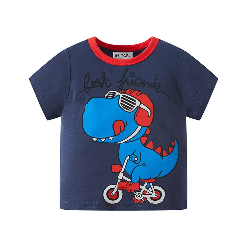 Children's Cartoon Dinosaur T-Shirts Summer Wear - Image 2