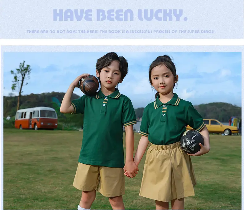 Pure Cotton Primary School Summer Skirts Beige — feature 13