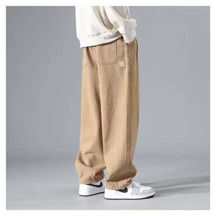 Men's Grey Wide Leg Straight Casual Pants Spring Summer 2023 — feature 18