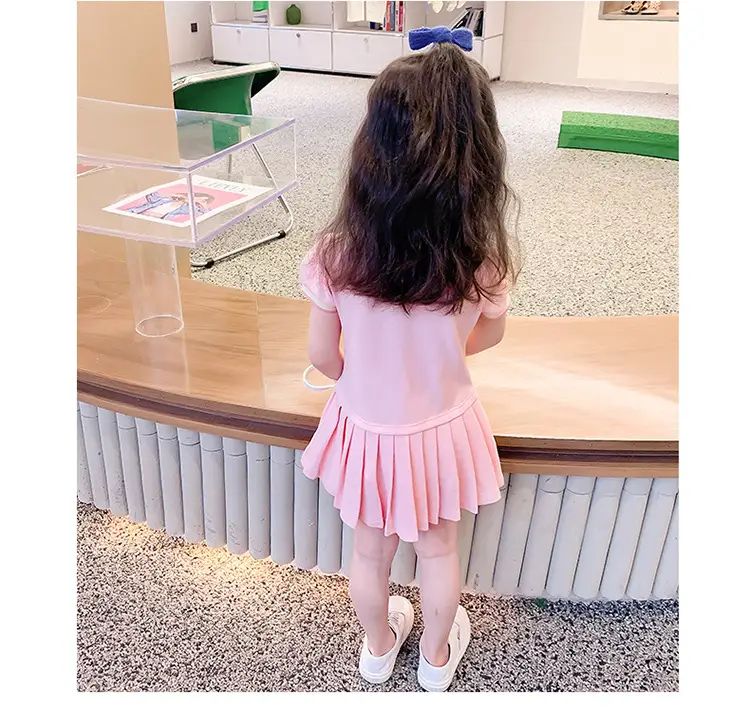Girls Pink Pleated Polo Skirt Summer Dress 2025 — feature 10