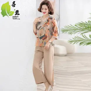 40yo Middle-aged Chiffon Lace-Up Shirt Beige — feature 9