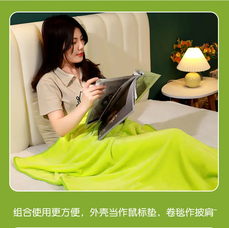 Cute Cartoon Fruit Pillow Blanket Dual Use Nap Pillow — feature 12