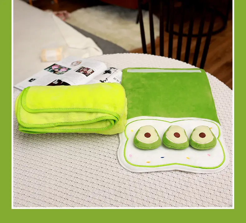 Cute Cartoon Fruit Pillow Blanket Dual Use Nap Pillow — feature 4