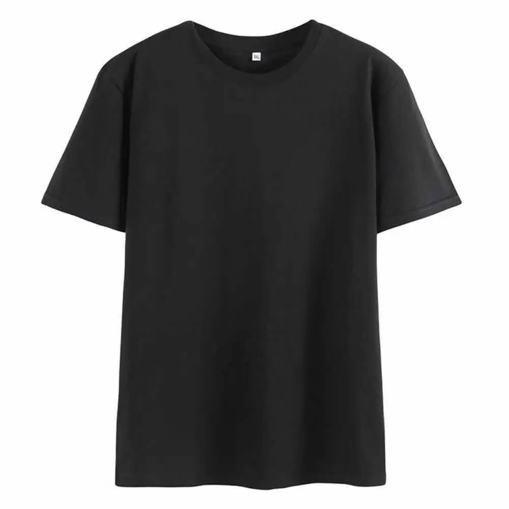 180g Cotton Light Blue Round Neck T-Shirt for Men Women Summer - Image 17