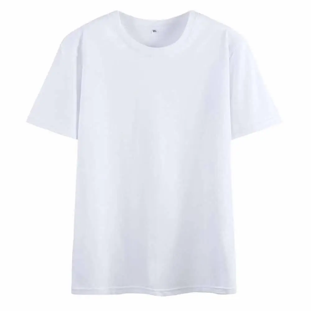 180g Cotton Light Blue Round Neck T-Shirt for Men Women Summer - Image 18