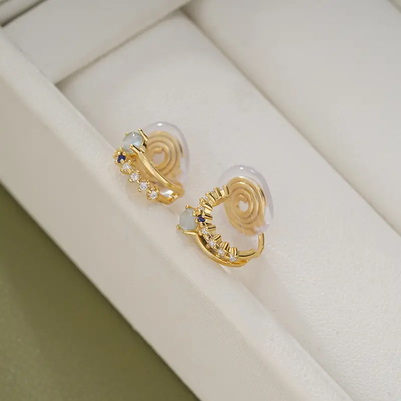Women's Moonstone Ear Clip Earrings 2022 New Fashion - Image 5