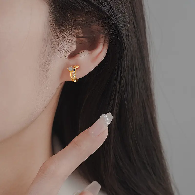 Women's Moonstone Ear Clip Earrings 2022 New Fashion - Image 6