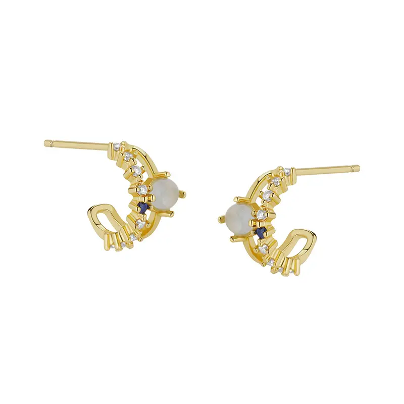 Women's Moonstone Ear Clip Earrings 2022 New Fashion - Image 7