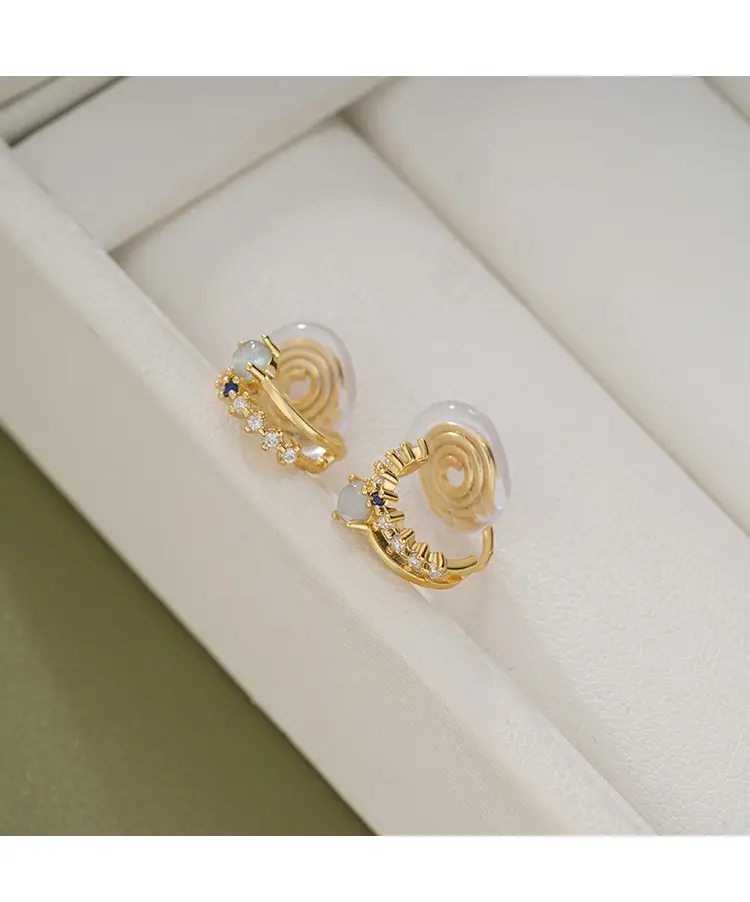 Women's Moonstone Ear Clip Earrings 2022 New Fashion — feature 10