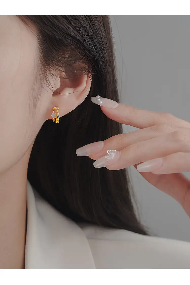 Women's Moonstone Ear Clip Earrings 2022 New Fashion — feature 5