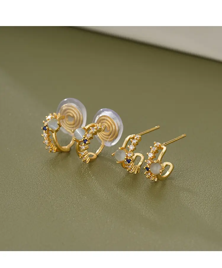Women's Moonstone Ear Clip Earrings 2022 New Fashion — feature 8