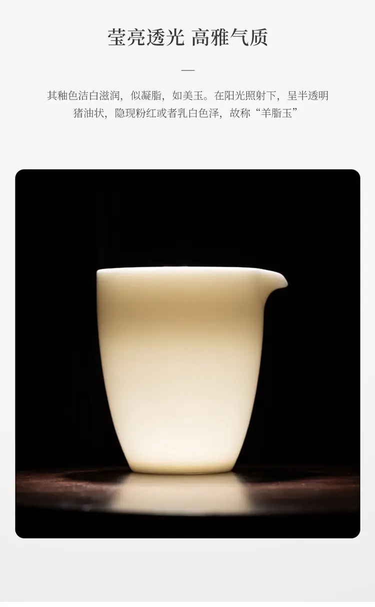 Jade White Ceramic Tea Cup with Side Handle — feature 4