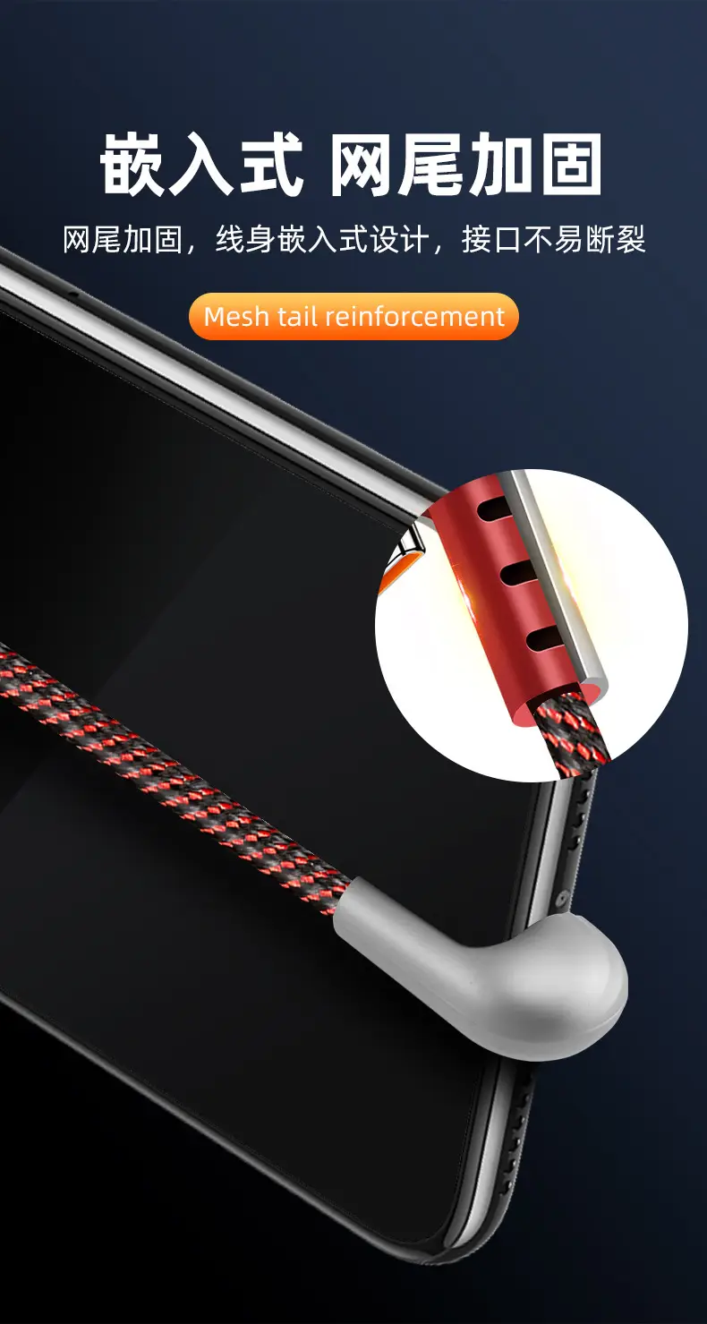 Black Micro USB 1.2m Travel Charging Cable — feature 3