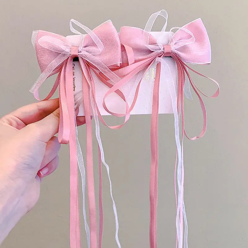 Pink Super Fairy Bow Hairpin for Girls - Image 3