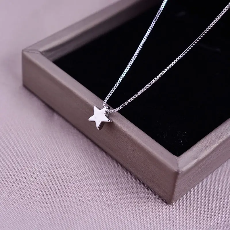 Titanium Beaded Five-pointed Star Necklace for Girls — feature 2