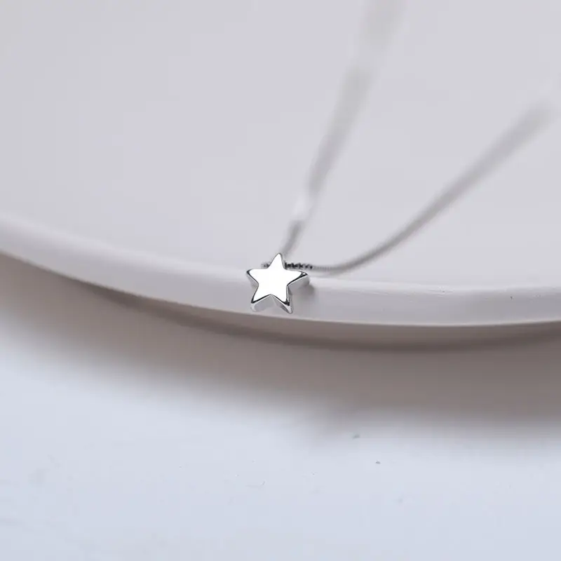 Titanium Beaded Five-pointed Star Necklace for Girls — feature 3