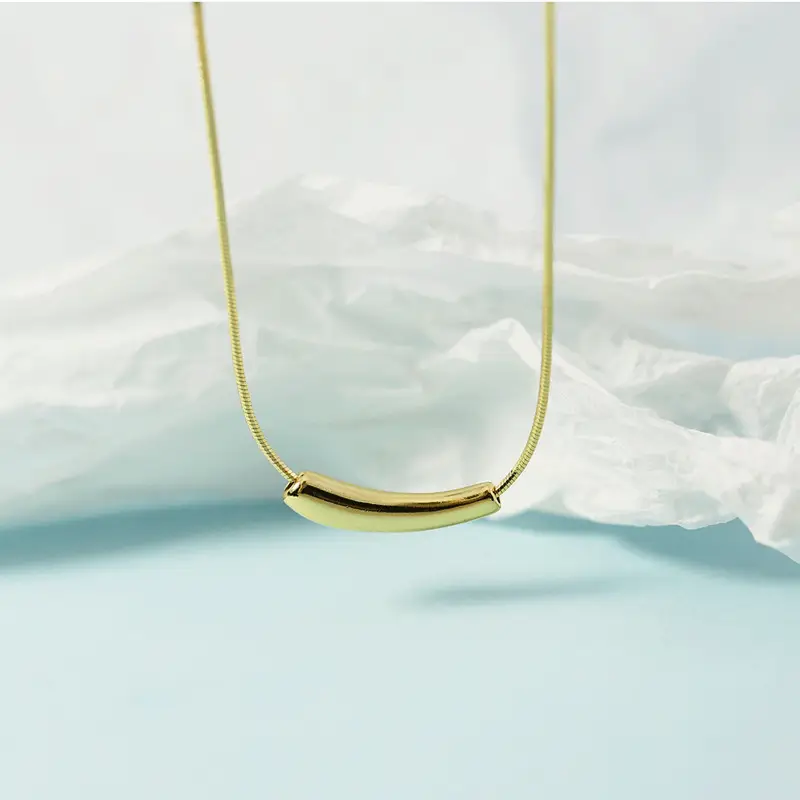 European & American Cross-Border Eggplant Snake Bone Clavicle Necklace - Image 3