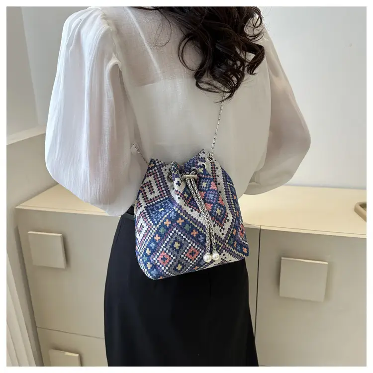 Ethnic Patterned Bucket Bag for Women — feature 14