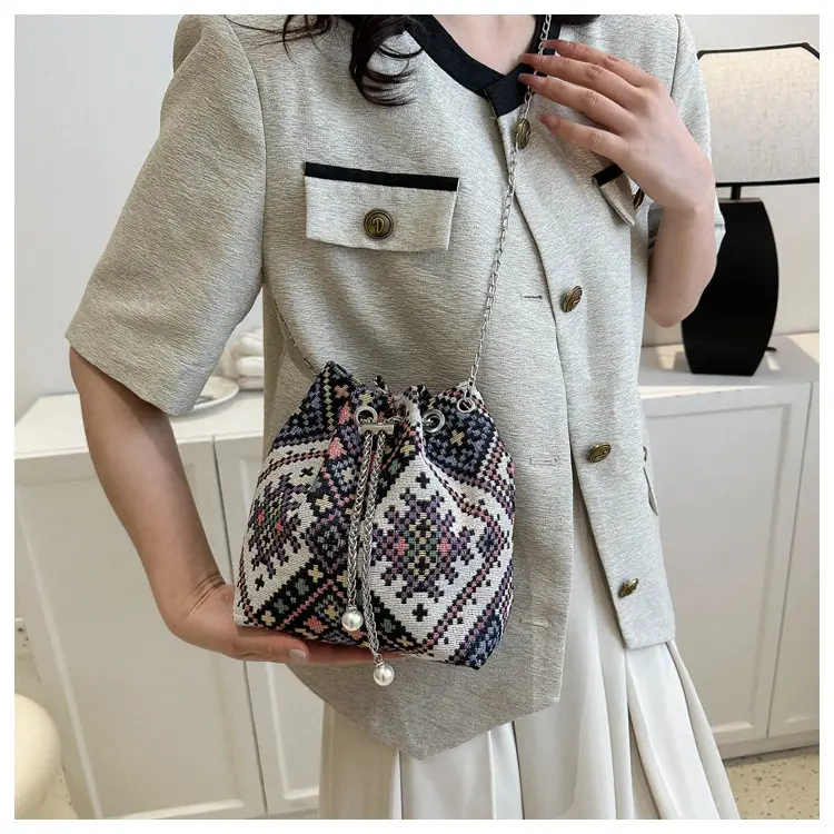 Ethnic Patterned Bucket Bag for Women — feature 20