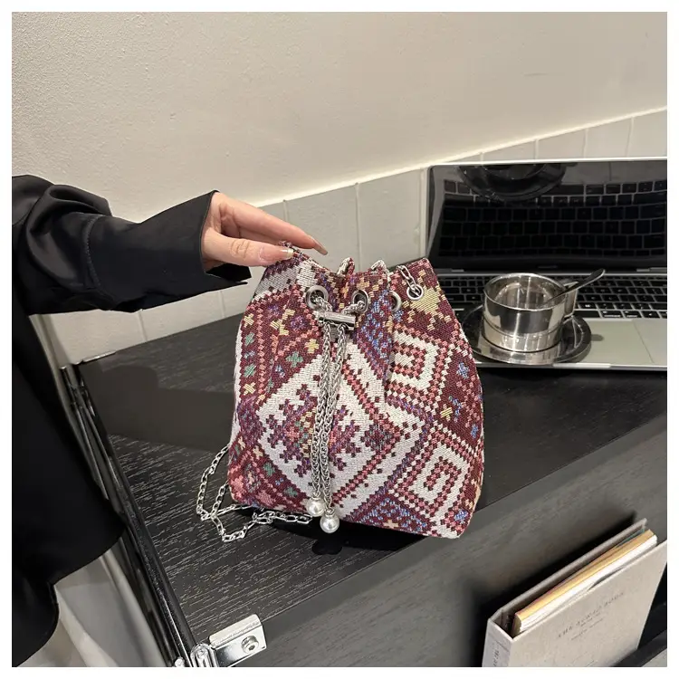 Ethnic Patterned Bucket Bag for Women — feature 24
