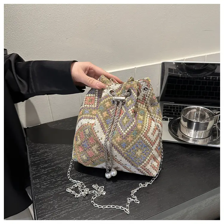 Ethnic Patterned Bucket Bag for Women — feature 30