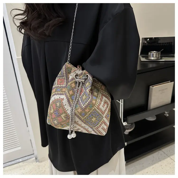 Ethnic Patterned Bucket Bag for Women — feature 31