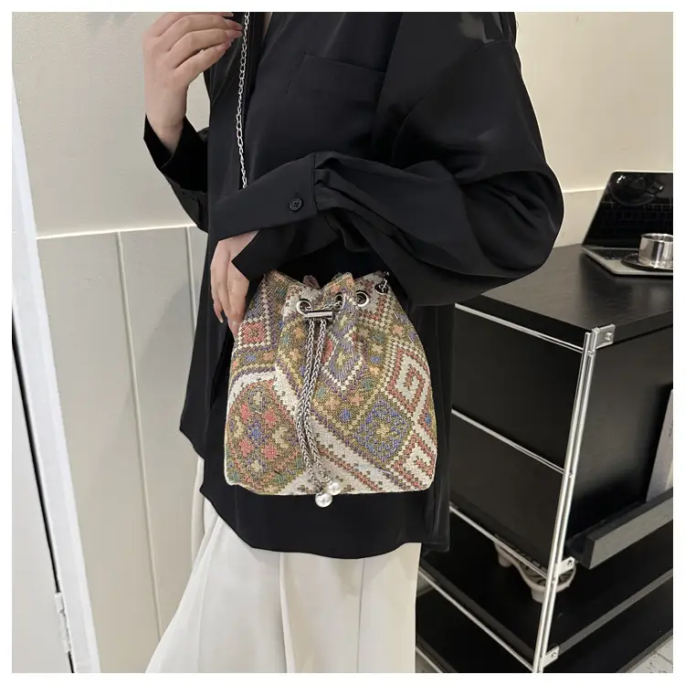 Ethnic Patterned Bucket Bag for Women — feature 33