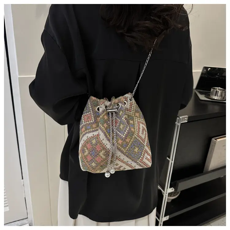 Ethnic Patterned Bucket Bag for Women — feature 36