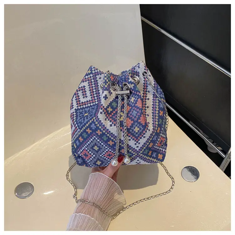 Ethnic Patterned Bucket Bag for Women — feature 39