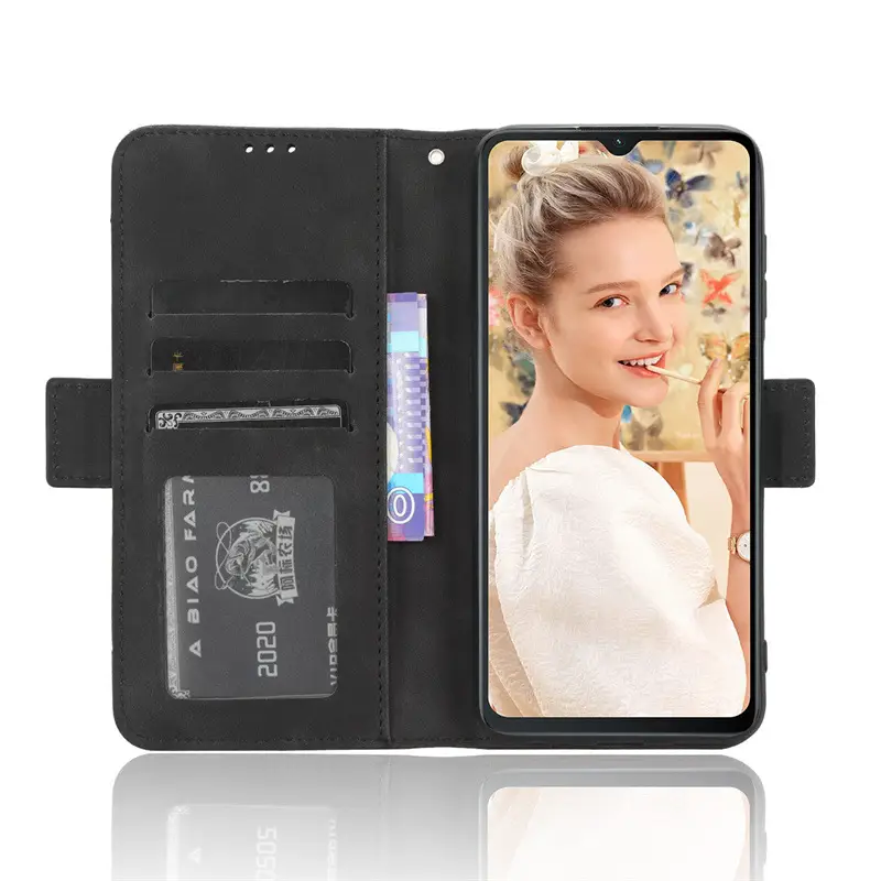 Oukitel C32 Leather Wallet Case with 4 Card Slots