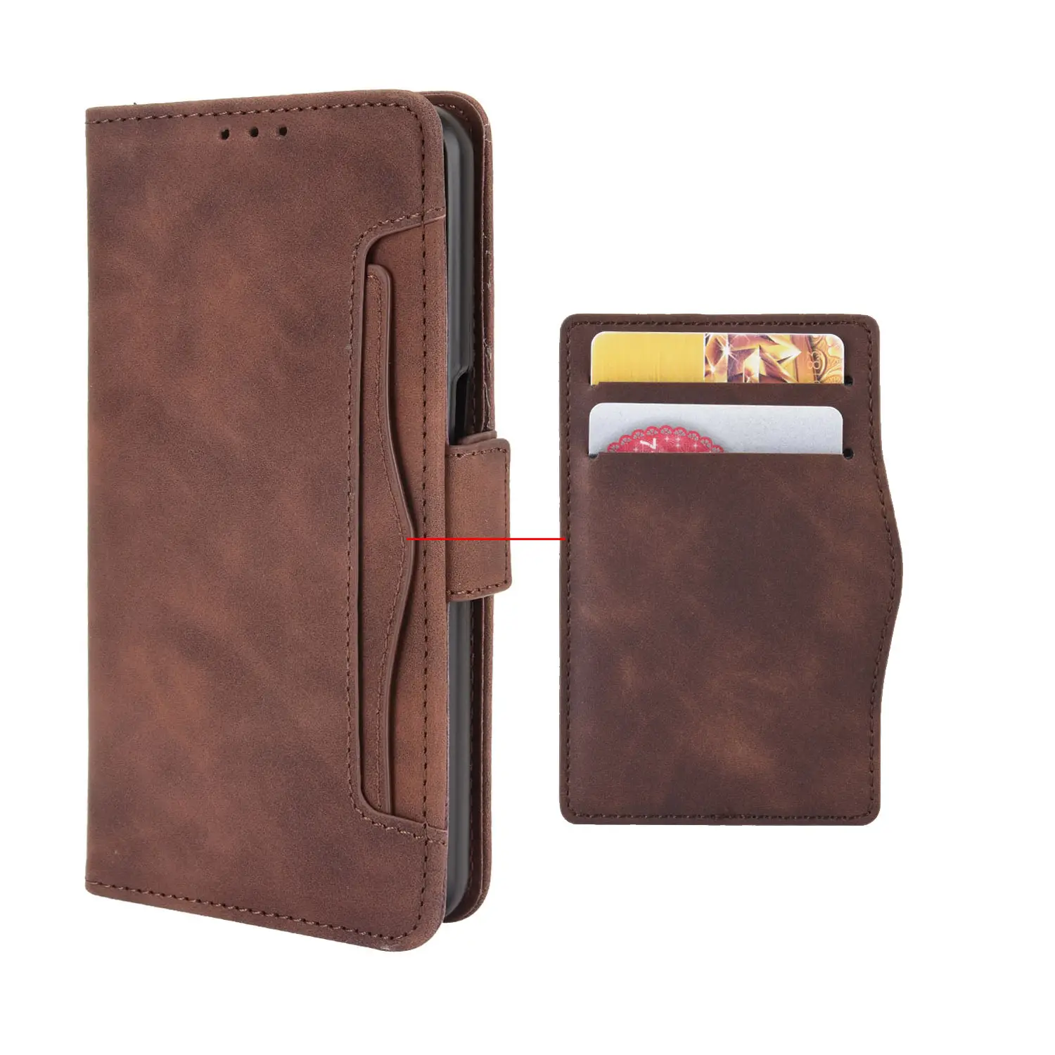 Oukitel C32 Leather Wallet Case with 4 Card Slots