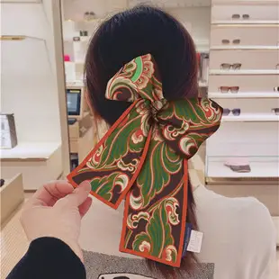 New Small Floral Printed Twill Silk Scarf for Women — feature 1