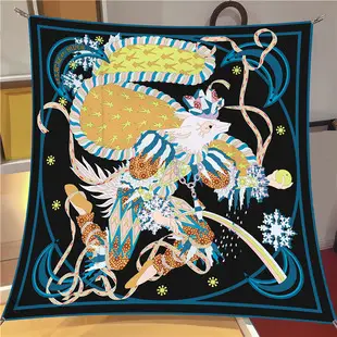 New Small Floral Printed Twill Silk Scarf for Women — feature 11