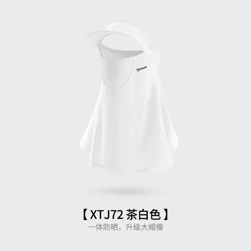 Women Full Face Sunscreen Hat White - Image 8