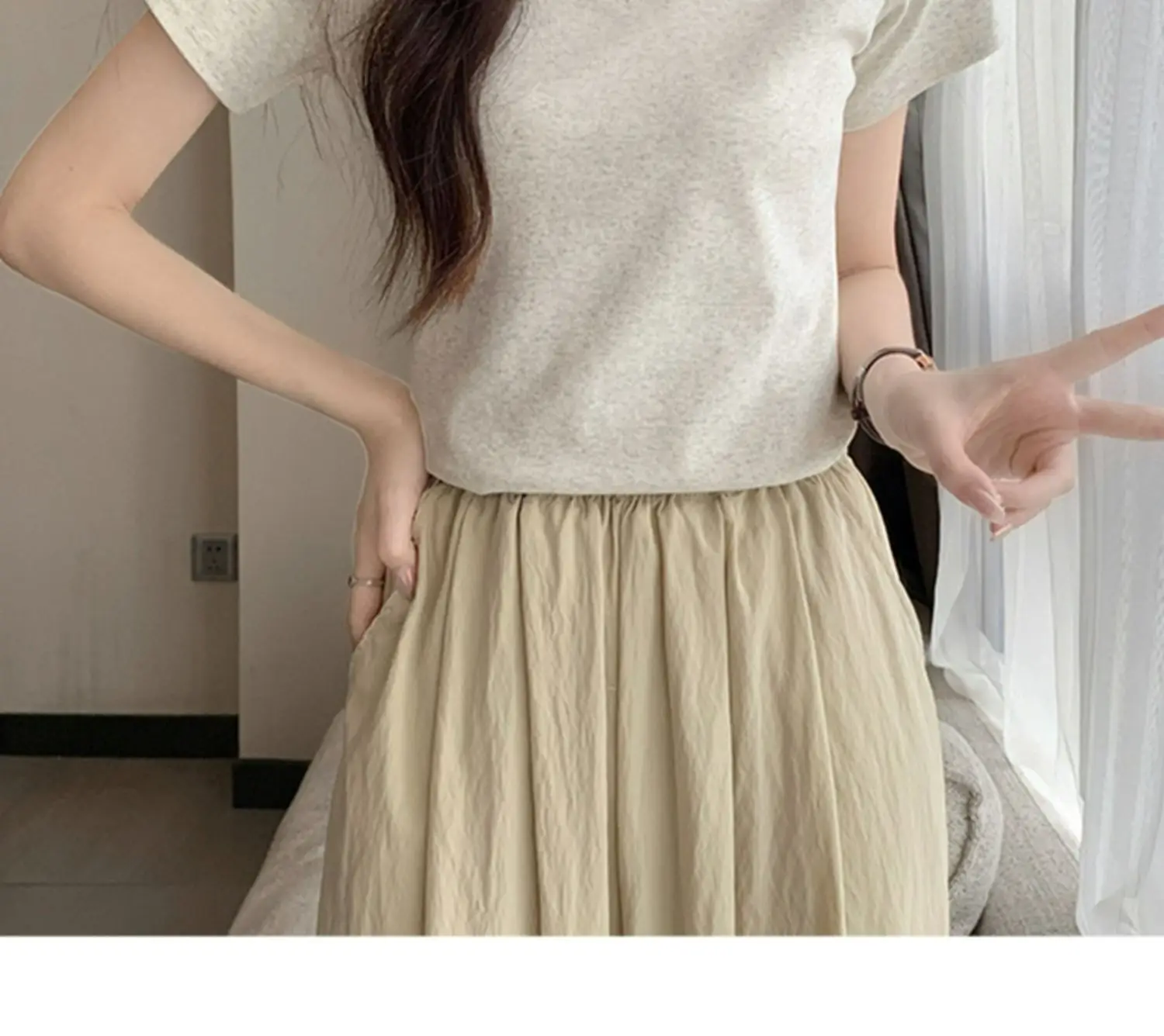 White V Neck Pure Cotton T-Shirt Women's Half-Sleeved 2025 — feature 13