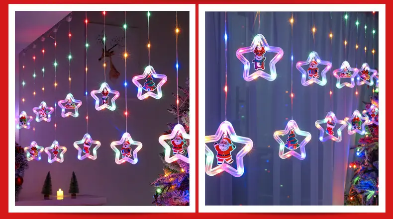 Glowing Elk Pentagram Ice Bar Light Hanging Decoration Christmas Atmosphere Indoor Curtain Decoration Arrangement Cross-Border — feature 17
